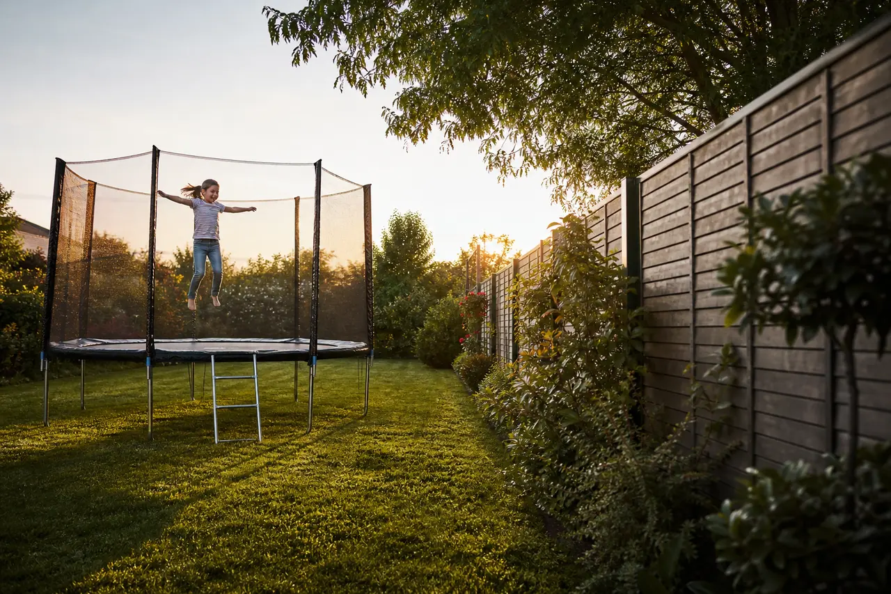 À quelle distance installer un trampoline de la clôture du voisin ?