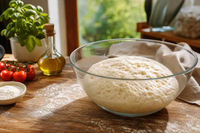 Combien de temps laisser reposer une pâte à pizza pour qu'elle soit bien alvéolée et facile à étaler ?