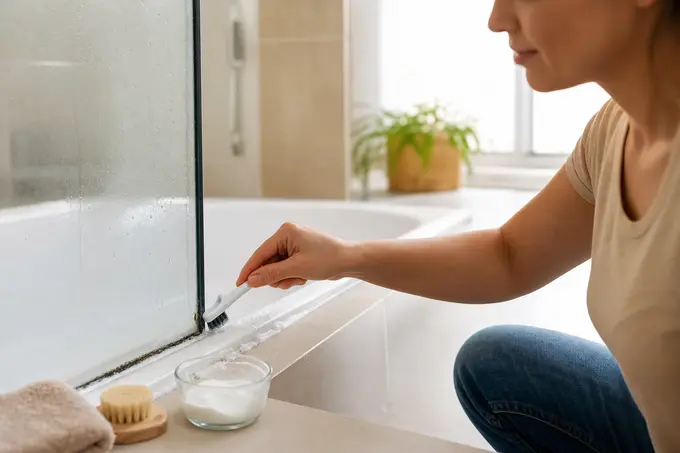 Comment enlever la moisissure noire incrustée dans un joint de douche en silicone (sans le changer)