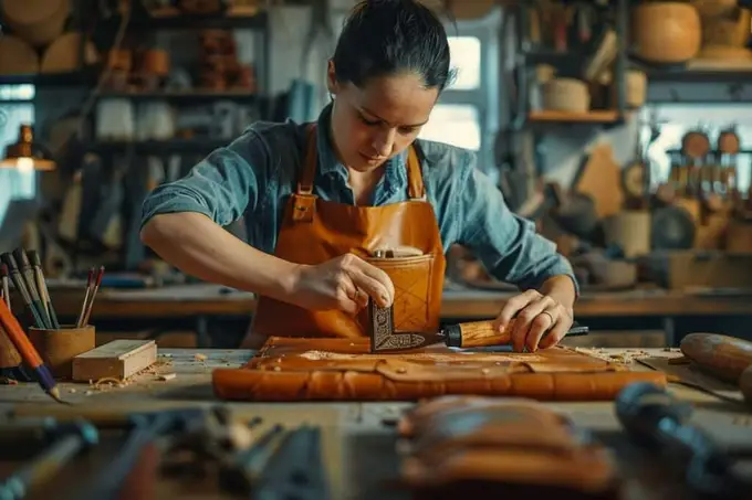 Comment les artisans utilisent-ils des tampons personnalisés dans leur travail ?
