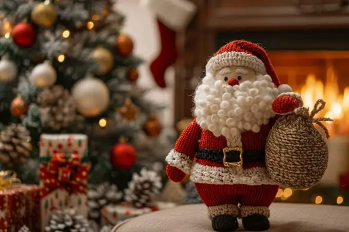 Comment réaliser un Père Noël en tricotin ?
