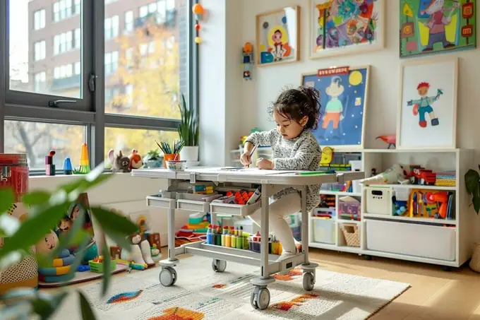 Est-il préférable d’avoir une table de dessin fixe ou mobile pour un enfant?