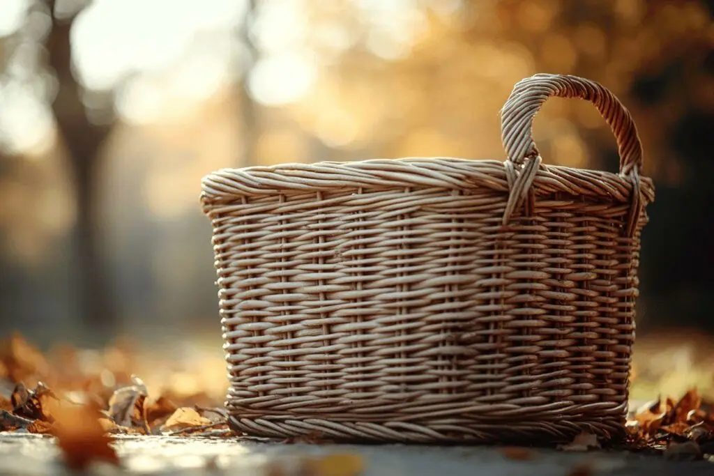 Sac en osier couleur naturelle : Sac en osier couleur naturelle pour un look épuré et authentique